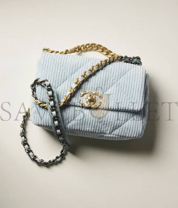 Ch*el Ch*el 19 handbag gold hardware as1160 b08964 nj582 （26*16*9cm）